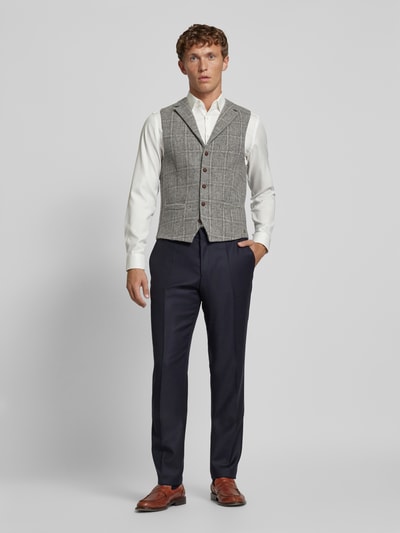 Carl Gross Slim Fit Anzugweste aus Viskose Modell 'Warner' Hellgrau 1