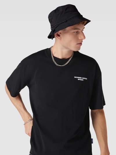 PEQUS T-Shirt aus Baumwolle mit Label-Detail Black 3