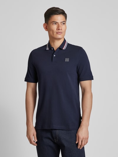 bugatti Poloshirt mit Kontrastbesatz Marine 4