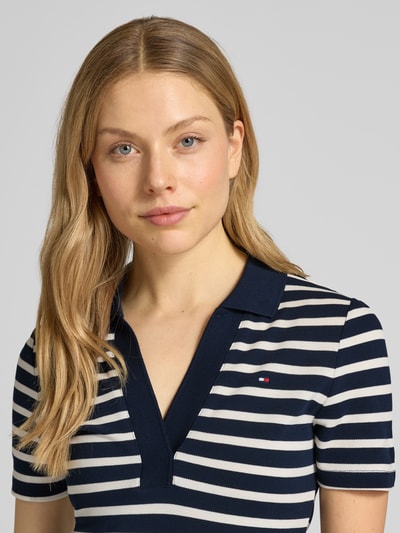 Tommy Hilfiger Enganliegendes Polokleid aus Baumwoll-Mix Marine 3