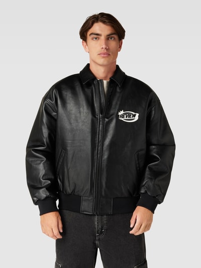 REVIEW Bomberjacke mit Umlegekragen Black 4