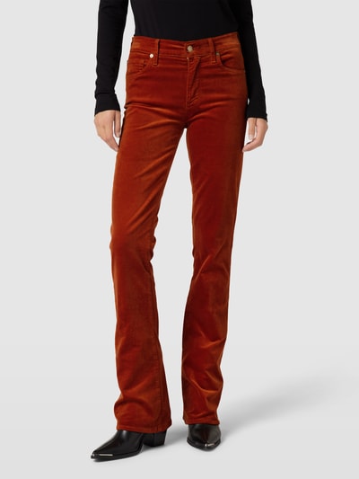 7 For All Mankind Hose im 5-Pocket-Design Modell 'Velvet' Cognac 4