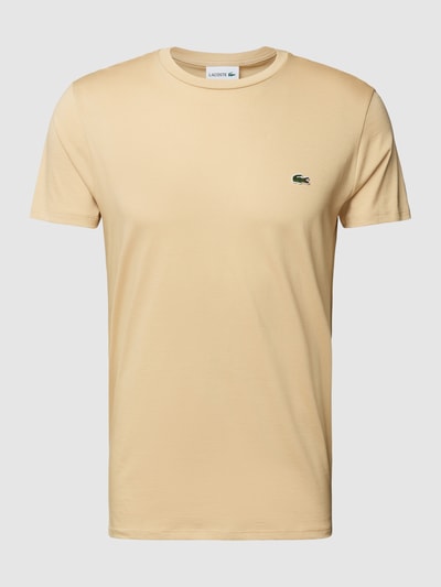 Lacoste T-shirt in effen design, model 'Supima' Beige - 2