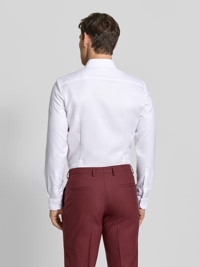 Jake*s Slim Fit Businesshemd aus Baumwolle mit Kentkragen Weiss 5