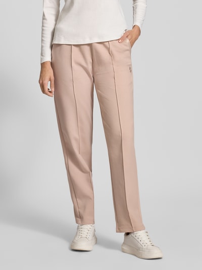 BOSS Regular fit sweatbroek van katoenmix, model 'SHINY B' Beige - 4