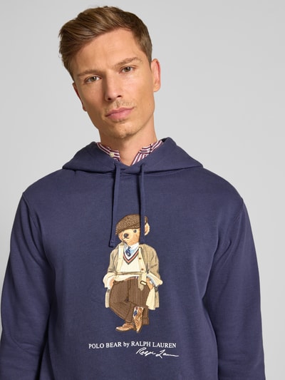 Polo Ralph Lauren Hoodie mit Motiv-Print Rauchblau 3