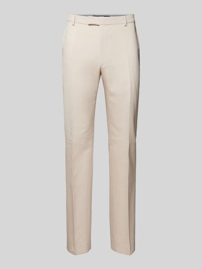 JOOP! Collection Spodnie do garnituru o kroju slim fit w kant model ‘Blayr’ Piaskowy 2