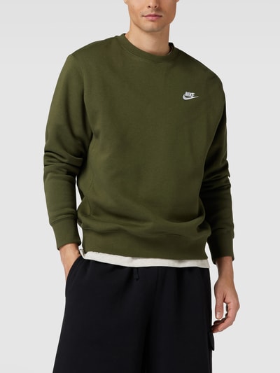 Nike Sweatshirt met labelstitching Olijfgroen - 4