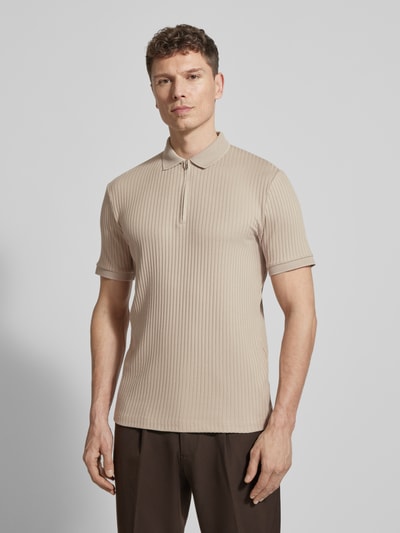 Selected Homme Regular Fit Poloshirt mit Baumwoll-Anteil Modell 'FAVE' Beige 4