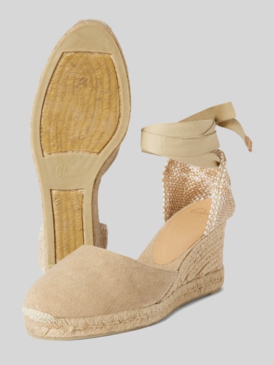 Castañer Wedges met sleehak, model 'CARINA' Zand - 3