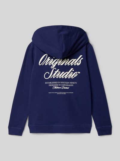 Jack & Jones Hoodie met labelprint en kangoeroezak Blauw - 3