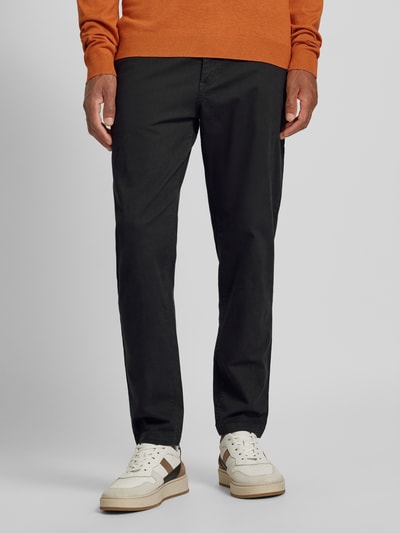 BOSS Orange Tapered fit chino met riemlussen Zwart - 4