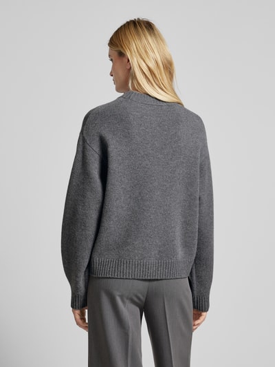 Jake*s Casual Gebreide pullover met ribboorden Donkergrijs gemêleerd - 5