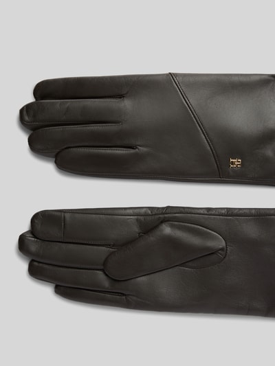 Tommy Hilfiger Handschuhe aus echtem Ziegenleder Dunkelbraun 3