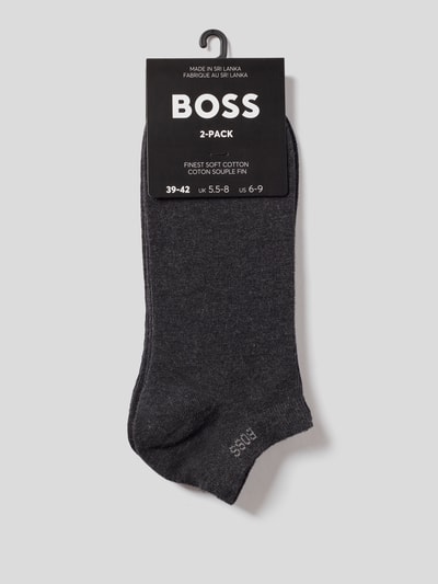 BOSS Sneakersocken mit Label-Print im 2er-Pack Anthrazit 3