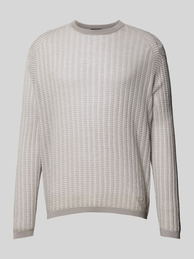 Emporio Armani Strickpullover mit Strukturmuster Offwhite 2