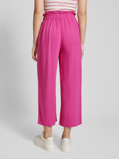 Only Culotte van een mix van viscose en linnen, model 'SOLVI' Fuchsia - 5