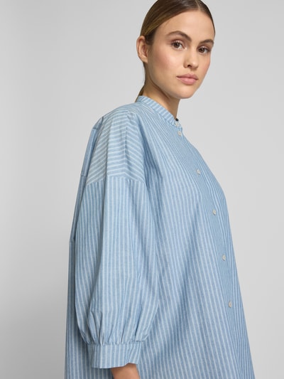 JAKE*S STUDIO WOMAN Relaxed Fit Bluse mit Stehkragen Jeansblau 3