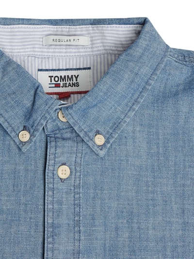 Tommy Jeans Regular Fit Freizeithemd aus Batist Blau 2