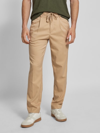 SELECTED HOMME Tapered Fit Stoffhose mit Bundfalten Modell 'LEROY' Sand 4