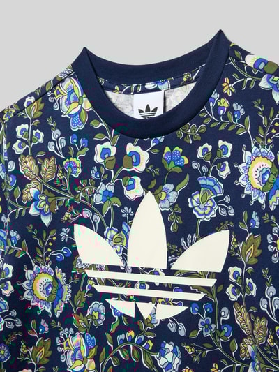 adidas Originals T-shirt z nadrukiem z logo Granatowy 2