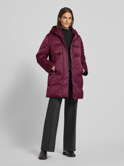 BOSS Regular fit gewatteerde lange jas van waterafstotend materiaal, model 'PETRANO' Bordeaux - 1