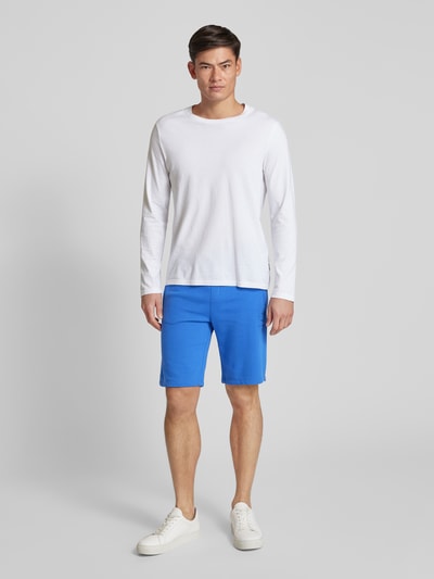 Karl Lagerfeld Sweatshorts met labeldetail Koningsblauw - 1