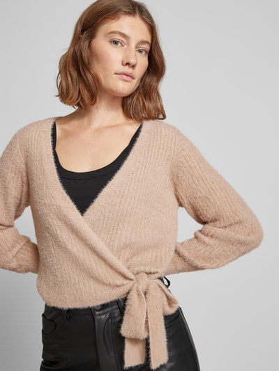 Only Loose Fit Cardigan in Wickel-Optik Modell 'AMANDA' Sand 3