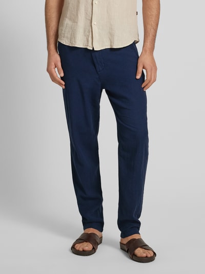 SELECTED HOMME Slim Tapered Fit Hose mit Tunnelzug Modell 'Brody' Marine 4