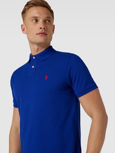Polo Ralph Lauren Poloshirt met logostitching, model 'BASIC' Koningsblauw - 3