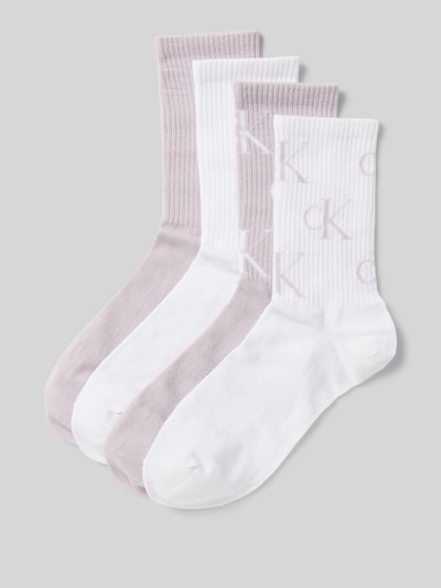 Calvin Klein Jeans Socken mit elastischem Rippenbündchen im 4er-Pack Lila 1