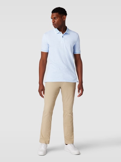 BOSS Poloshirt mit fein strukturiertem Design Modell 'Parlay' Hellblau 1