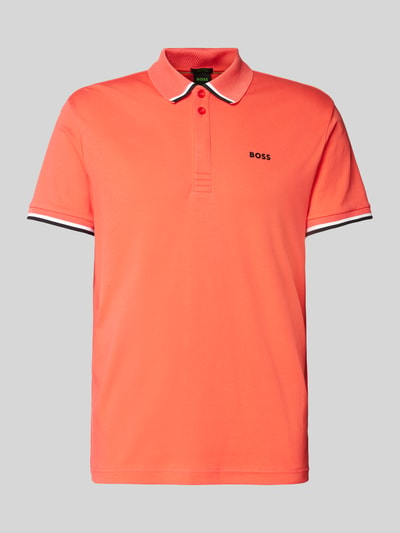 BOSS Green Regular Fit Poloshirt mit Label-Print Modell 'Paddy Lux Heritage' Fuchsia 2