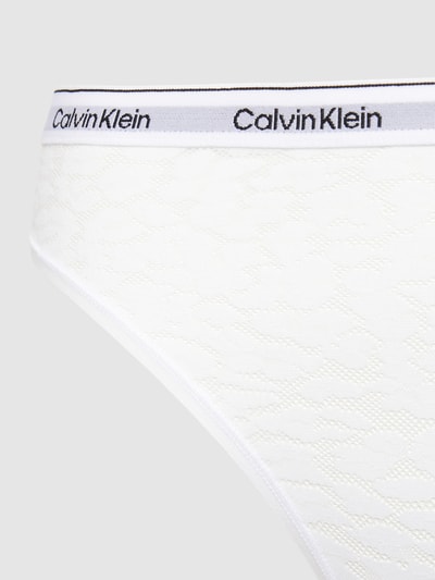 Calvin Klein Underwear Stringi ze zwierzęcym nadrukiem Biały 2