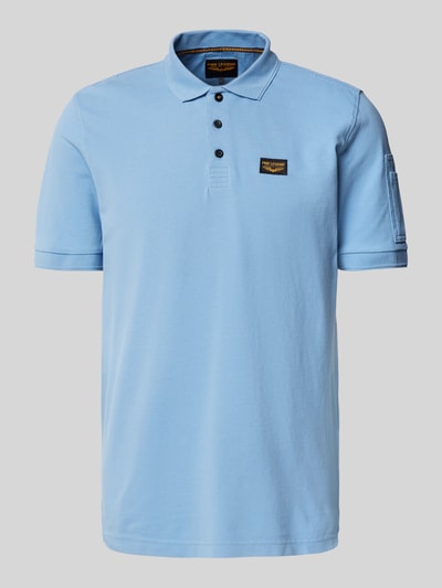 PME Legend Poloshirt mit Label-Detail Rauchblau 2