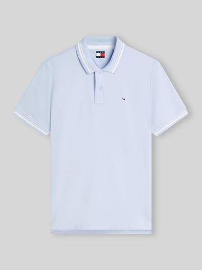 Tommy Jeans Regular Fit Poloshirt aus reiner Baumwolle Hellblau 2