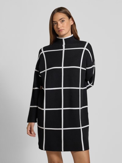 Apricot Minikleid mit Stehkragen Black 4