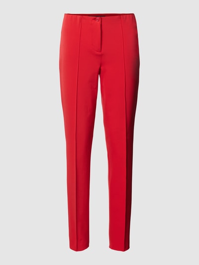 Cambio Verkorte broek met persplooien, model 'ROS' Rood - 2