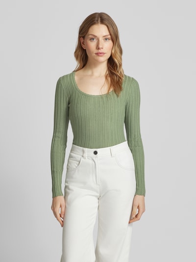 Vero Moda Slim Fit Strickpullover mit Viskose-Anteil Modell 'CECILIE' Schilf 4