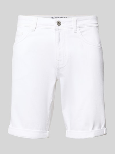 Tom Tailor Slim Fit Jeansshorts aus Baumwoll-Mix Offwhite Melange 2