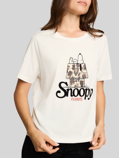 Tom Tailor Loose Fit T-Shirt aus reiner Baumwolle mit Peanuts-Print Offwhite 3