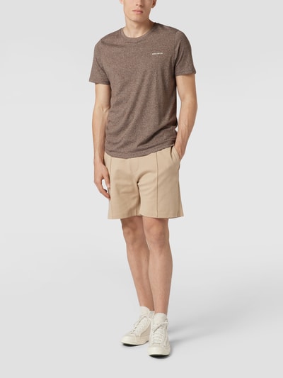 MCNEAL T-Shirt mit Label-Applikation Mittelbraun meliert 1