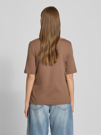 Christian Berg Woman T-Shirt mit Rundhalsausschnitt und 1/2-Arm Mittelbraun 5