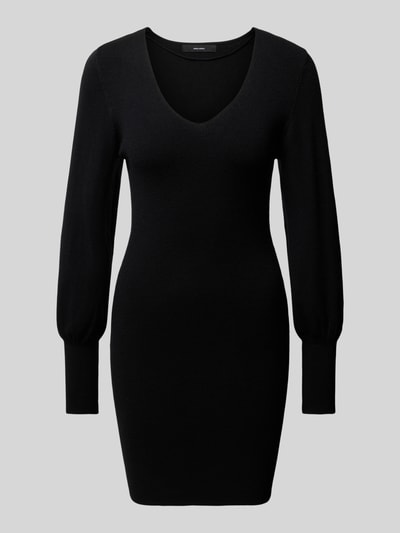 Vero Moda Slim Fit Strickkleid mit Ballonärmel Modell 'HOLLYKARISPUFF' Black 2