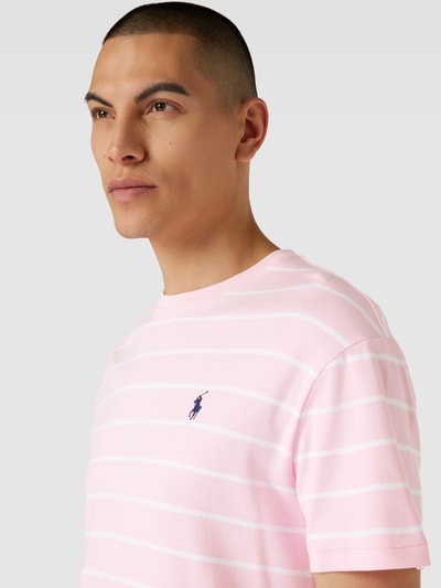 Polo Ralph Lauren T-shirt w paski Różowy 3