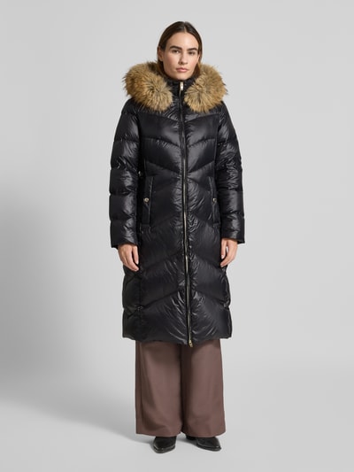 ROCK'N BLUE Płaszcz pikowany z obszyciem ze sztucznego futra model ‘Adele’ Czarny 4