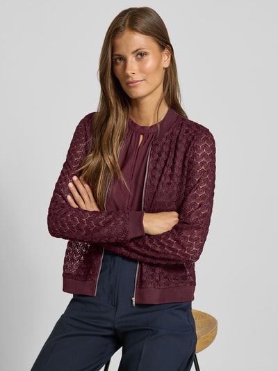 Vero Moda Regular Fit Blouson aus Spitze Modell 'BECCA' Bordeaux 3
