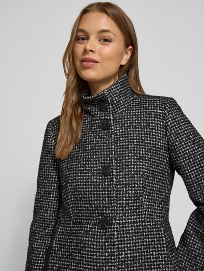 Fuchs Schmitt Lange jas met opstaande kraag en knoopsluiting Zwart - 3