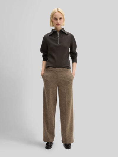 Marc O'Polo Relaxed Fit Anzughose aus Baumwoll-Mix mit Viskose-Anteil Dunkelbraun 1