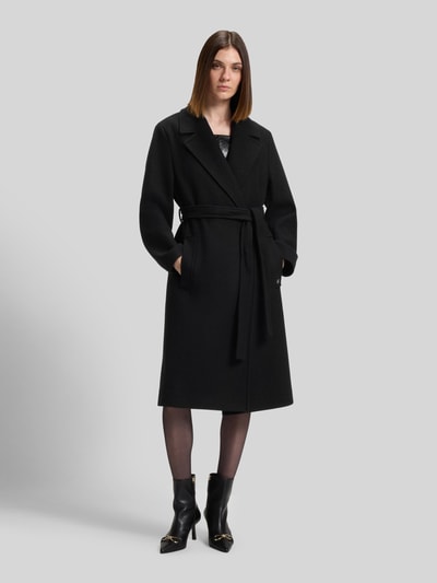 HUGO Regular fit lange jas met wol, model 'MELZY' Zwart - 4